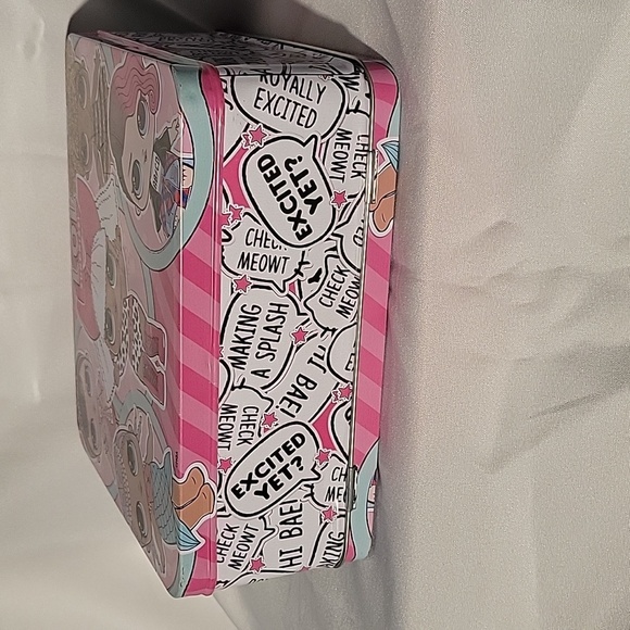 LOL Surprise Pets Neon Kitty Cat Plush 8" Orange & Tin Lunch Box - Picture 5 of 12